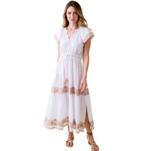 NEW OMIKA Corinna Midi Dress Bria White Size Medium
